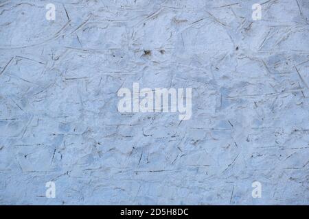 Old white wall, building facade texture background, Whitewashed aged wall, retro pattern plaster material. Stock Photo