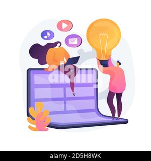 Bendable device technology abstract concept vector illustration. Stock Vector