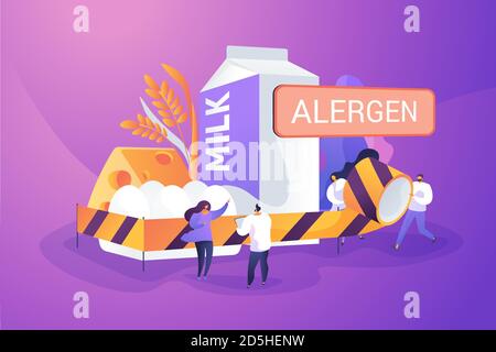 Food allergy concept vector illustration Stock Vector