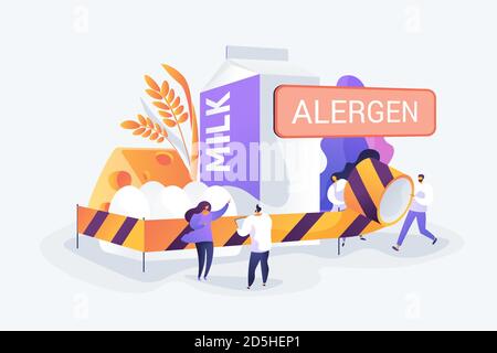 Food allergy concept vector illustration Stock Vector