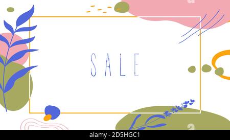 Sale banner template design. Vector illustration. Stock Vector