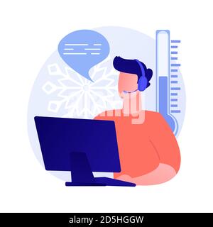 Cold calling abstract concept vector illustration. Stock Vector