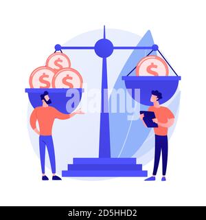 Income inequality abstract concept vector illustration. Stock Vector