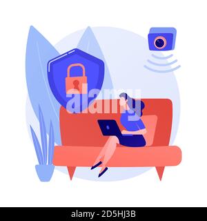 Indoor security system abstract concept vector illustration. Stock Vector