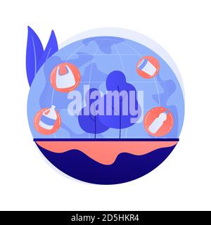 Soil pollution abstract concept vector illustration. Stock Vector