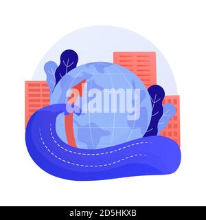 Sea level rise abstract concept vector illustration Stock Vector Image ...