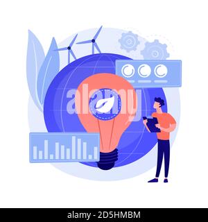 Green economy abstract concept vector illustration. Stock Vector