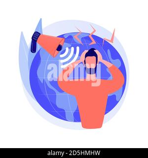 High noise level abstract concept vector illustration. Stock Vector