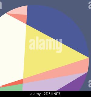 Part of circle and many geometric shapes. Stock Vector