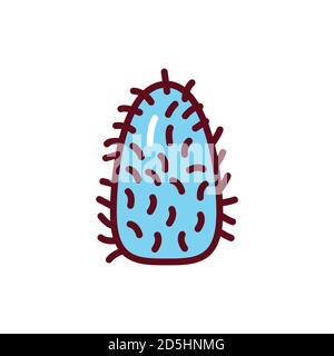 Virus rabies color line icon. Vector illustration Stock Vector