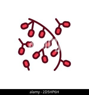 Bacteria rhodomicrobium color line icon. Vector illustration Stock Vector