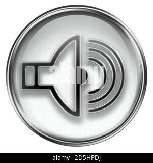 music icon grey, isolated on white background. Stock Photo