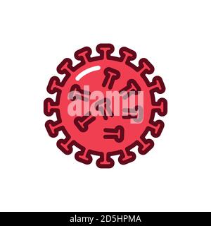 Microorganism rotavirus color line icon. Vector illustration Stock Vector