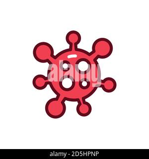 Coronavirus color line icon. Vector illustration Stock Vector