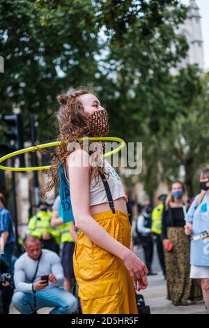 The Events of Extinction Rebellion 2020 over 10 days from September 1st to September 10th Stock Photo