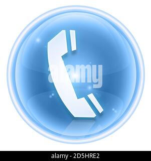 phone icon ice, isolated on white background Stock Photo - Alamy