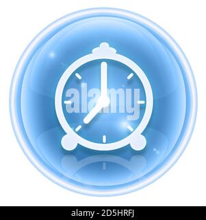 clock icon ice, isolated on white background Stock Photo