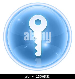 Key icon ice, isolated on white background Stock Photo - Alamy