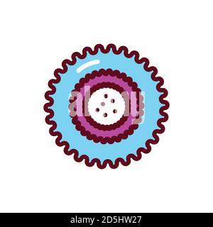 Virus hepatitis b color line icon. Vector illustration Stock Vector
