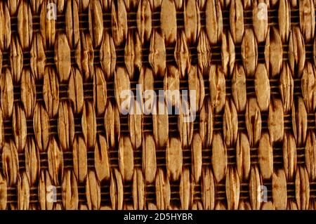 Brown Textured Braided Vimini Background Stock Photo