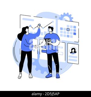 Customer relationship management abstract concept vector illustration. Stock Vector