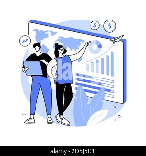Business statistics abstract concept vector illustration. Stock Vector