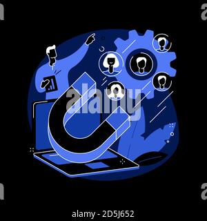 Generating new leads abstract concept vector illustration. Stock Vector