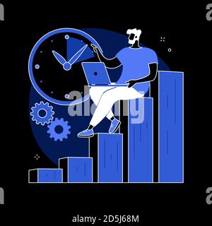 Productivity abstract concept vector illustration. Stock Vector