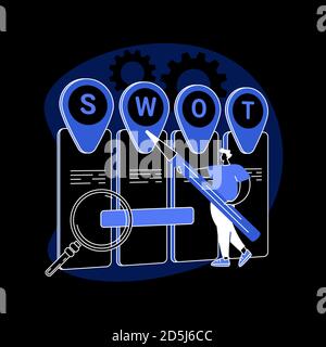 SWOT analysis abstract concept vector illustration Stock Vector Image ...