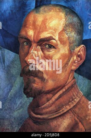 Petrov-Vodkin Kuzma - Self Portrait 2 - Russian School - 19th  Century Stock Photo