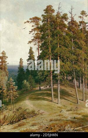 Shishkin Ivan - Forest Road 1 - Russian School - 19th  Century Stock Photo