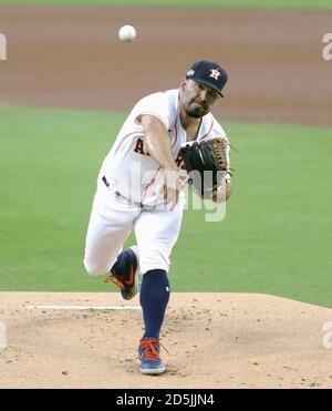 This is a 2020 photo of Jose Urquidy of the Houston Astros baseball team.  This image reflects the Astros active roster as of Tuesday, Feb. 18, 2020,  when this image was taken. (