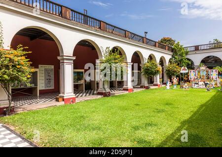 Courtyard and  cloister of 'National Museum of Archaeology, Anthropology and History of Peru', Lima, Peru, South America Stock Photo