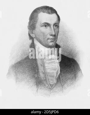 Portrait of presidnet James Monroe. James Monroe (1758 – 1831) was an American statesman, lawyer, diplomat and Founding Father who served as the fifth Stock Photo