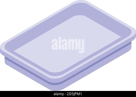 Eco plate icon, isometric style Stock Vector