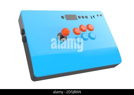 Vintage arcade stick with joystick and tournament-grade buttons Stock Photo