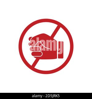 Stop violence icon. Design template vector Stock Vector