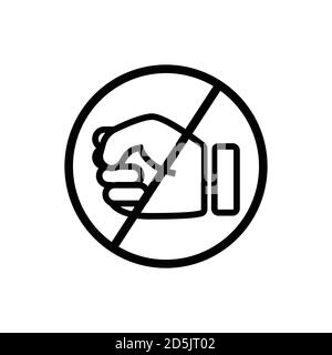 Stop violence line icon. Design template vector Stock Vector