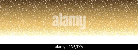 vector file with beautiful falling snow flakes on golden colored background Stock Vector