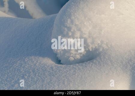 Snow Detail; Winter; Finland Stock Photo