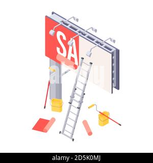Billboard, Icon, Hoarding, Vector Art Illustration Stock Vector Image ...