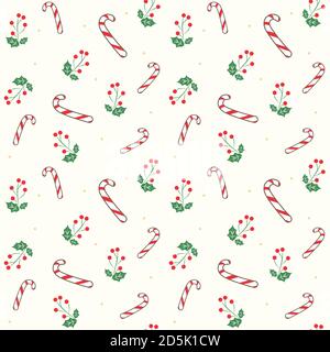 Elegant cute red and gold foil candy cane pattern wrapping paper