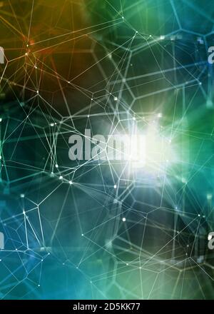 artificial neural network concept abstract background Stock Photo