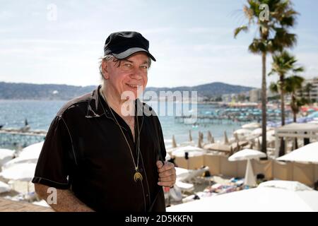 “Jazz a Juan” Jazz Festival in Juan-les-Pins (south-eastern France), on July 16, 2019: Magma and its leader Christian Vander on drums Stock Photo