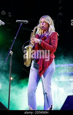 “Jazz a Juan” Jazz Festival in Juan-les-Pins (south-eastern France), on July 19, 2019: Candy Dulfer Stock Photo