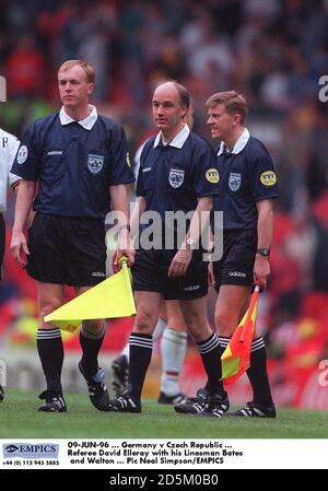 09-JUN-96, Germany v Czech Republic, Referee David Elleray books ...