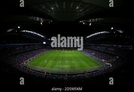 A general view for the Etihad Stadium during the match against Swansea City Stock Photo