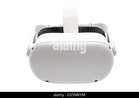 Huelva, Spain - October 13, 2020:  Oculus Quest 2, the next generation of all-in-one VR. With a redesigned all-in-one form factor, new Touch controlle Stock Photo
