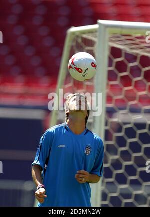 England's David Beckham during training Stock Photo