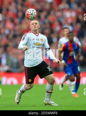 Manchester United's Wayne Rooney in action  Stock Photo